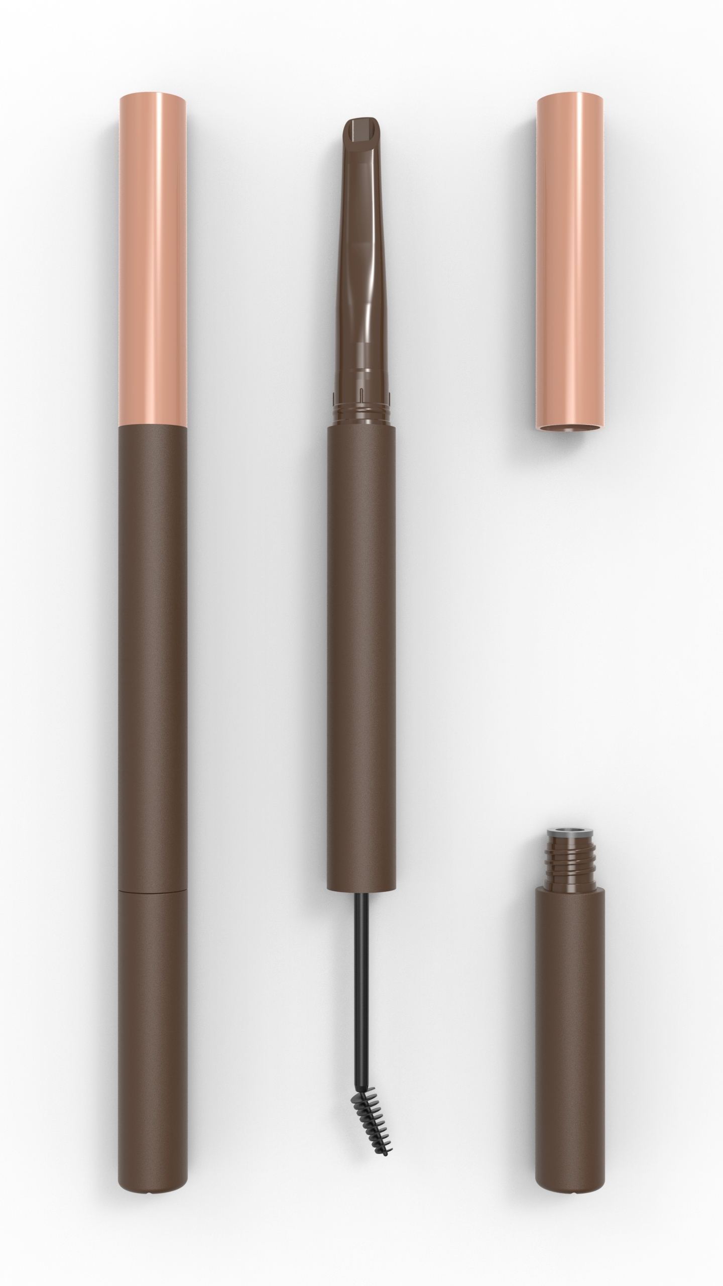 Peann luaidhe Súl Uillinn 2-in-1 le Scuab Spoolie